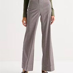 Worthington Houndstooth High Rise Flare Dress Pants